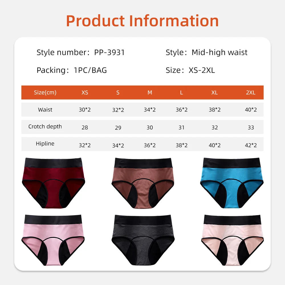 Aidingcare Women's Menstrual Underwear Period Panties for Sensitive Sk - product detail 5