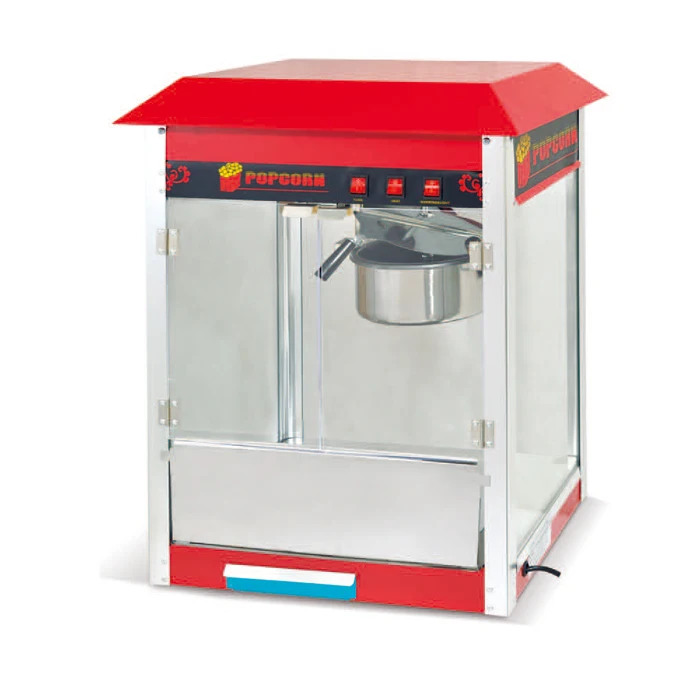 Commercial 8Oz Electric Popcorn Machine With Warmer