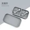 Totoro gray-lunch box silicone fork spoon