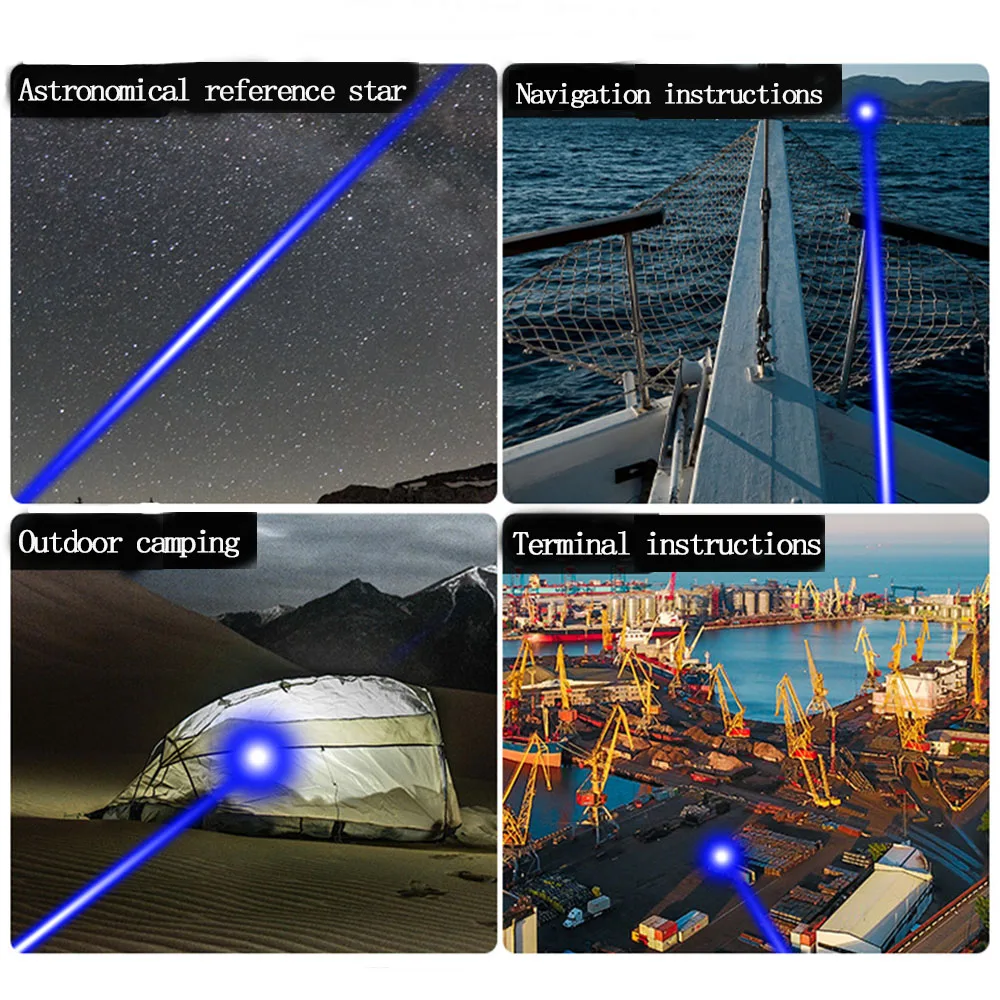 Powerful Blue Laser Pointer - Long Distance & Rechargeable