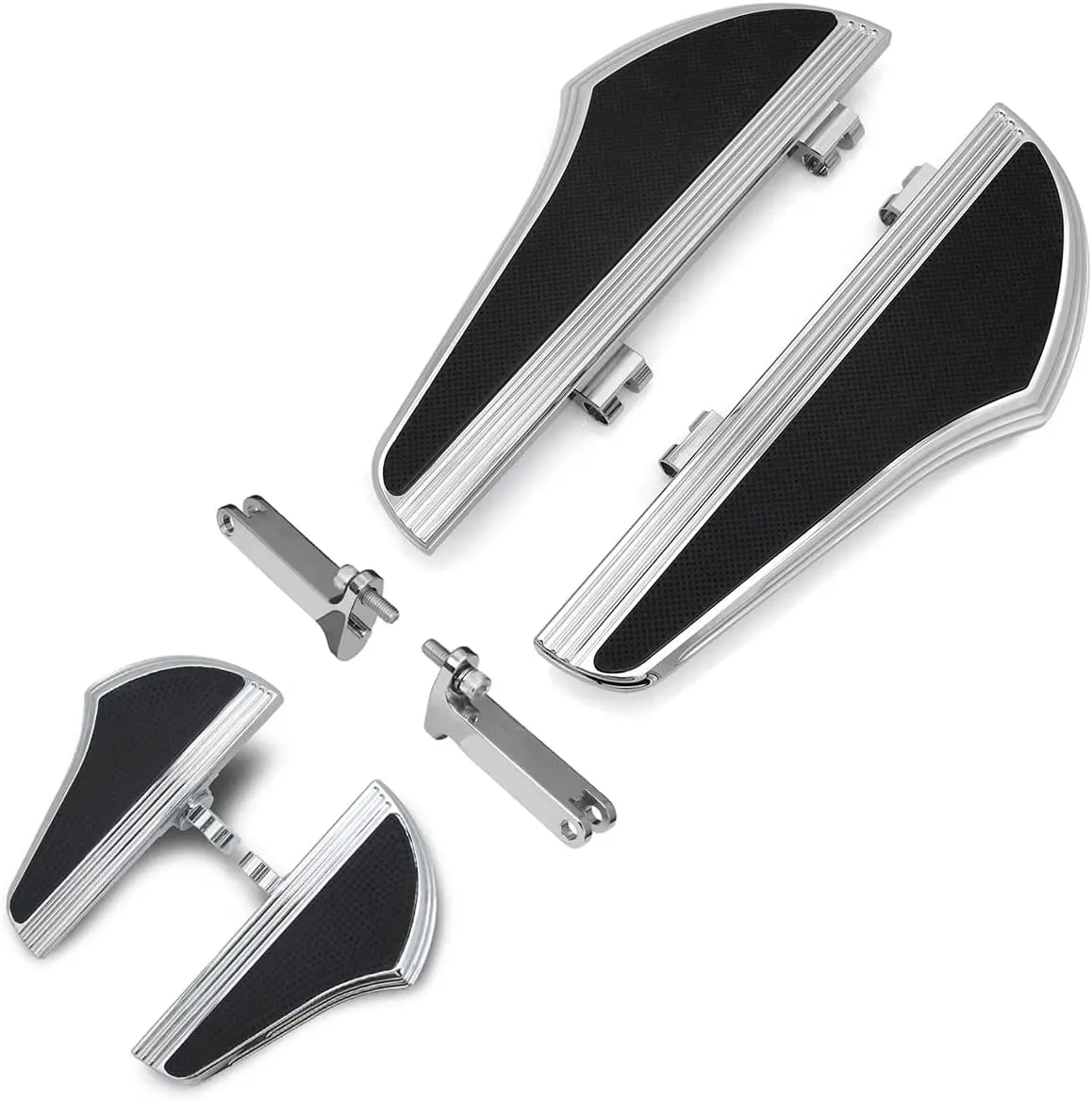 Motorcycle Floorboards Adjustable Driver Passenger Footpegs For