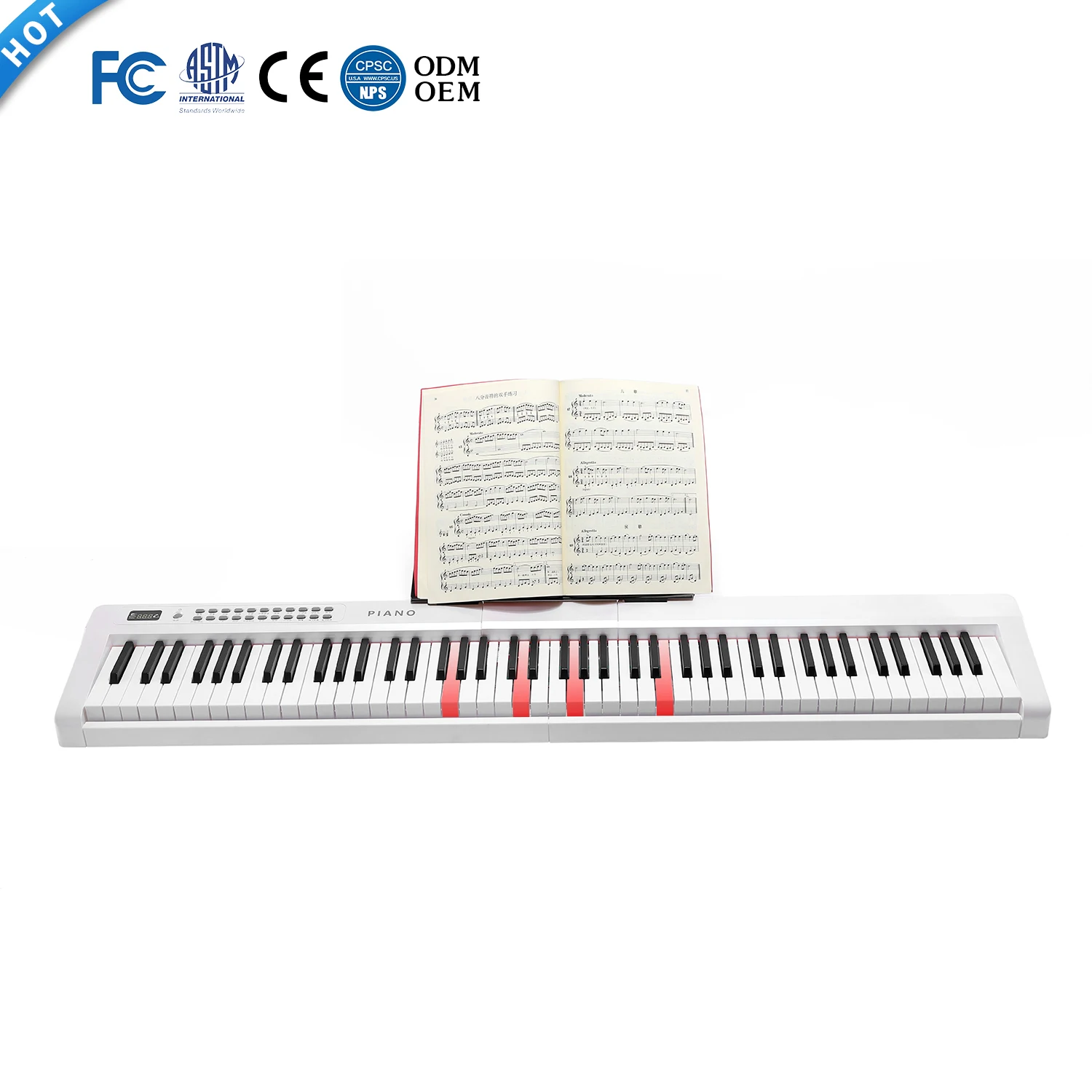 88 Keys Light Under the Key Digital Piano Music Keyboard Digital Keyboard Teclados Synthesizer with MIDI and Touch Response