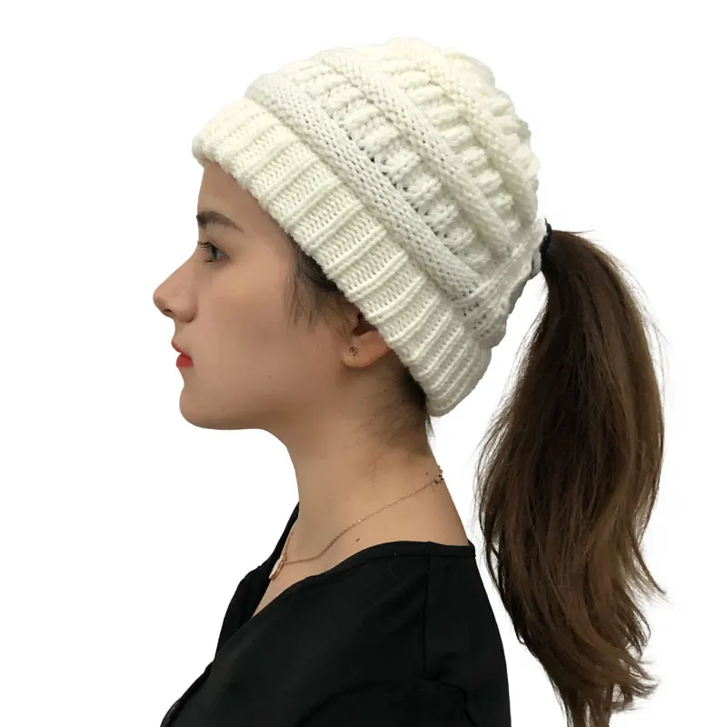 ponytail snow hat