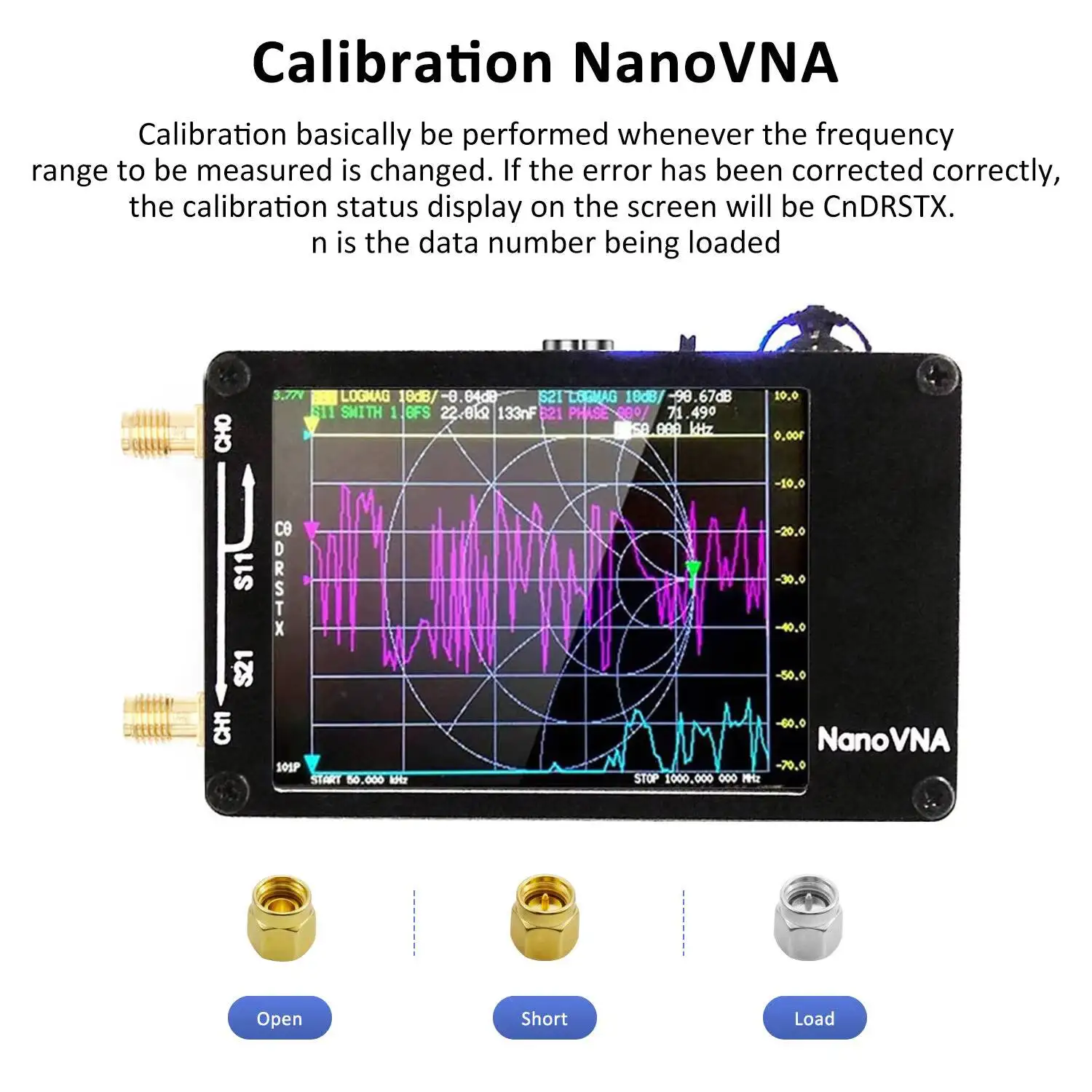 2.8\" LCD 1.5GHz NanoVNA-H High Speed HF VHF UHF UV Vector Network ...