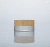 clear jar with plastic bamboo
