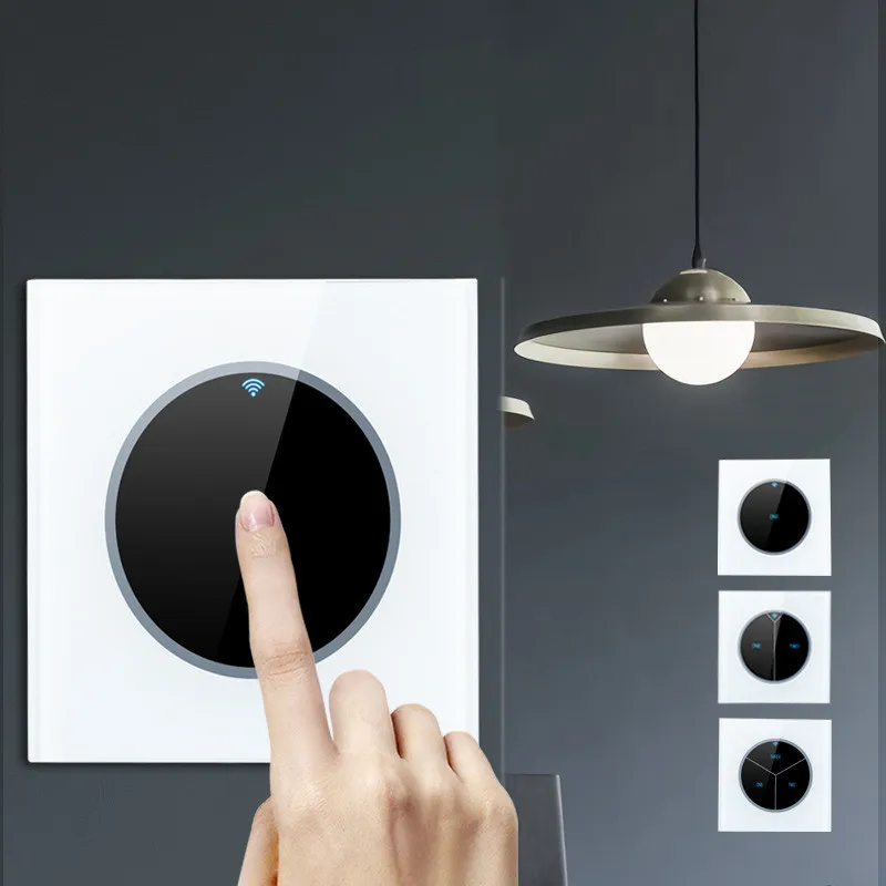 LEDEAST LT3X  WiFi Smart Switch Touch Tempered Glass Panel Remote Control Garage Door Switch Light Switch