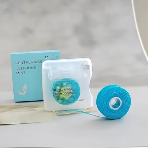 Daily Care Top Selling Home Use Dental Floss Coconut Flavor Waxed 630D Polyester Oral Care Floss for Adult Teeth Clean