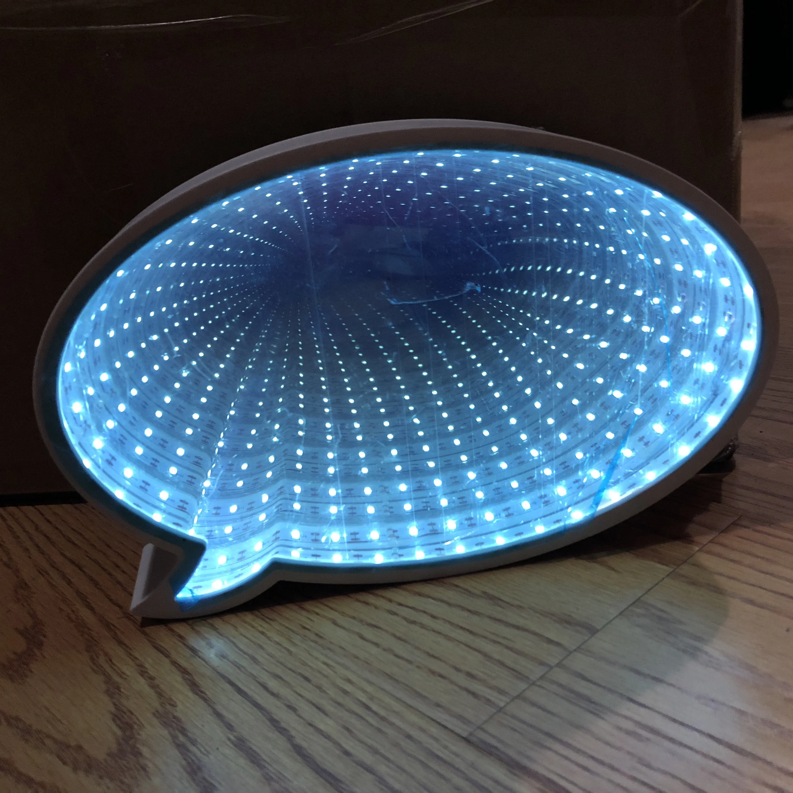 infinity mirror tunnel light led night light 3d mirror wall