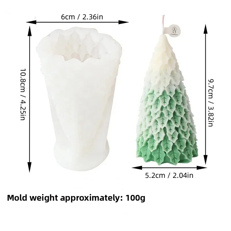 Christmas Tree Series Cedar Silicone Candle Mold Eco-friendly Reusable DIY Fragrance Modern Simple Style Decorative factory