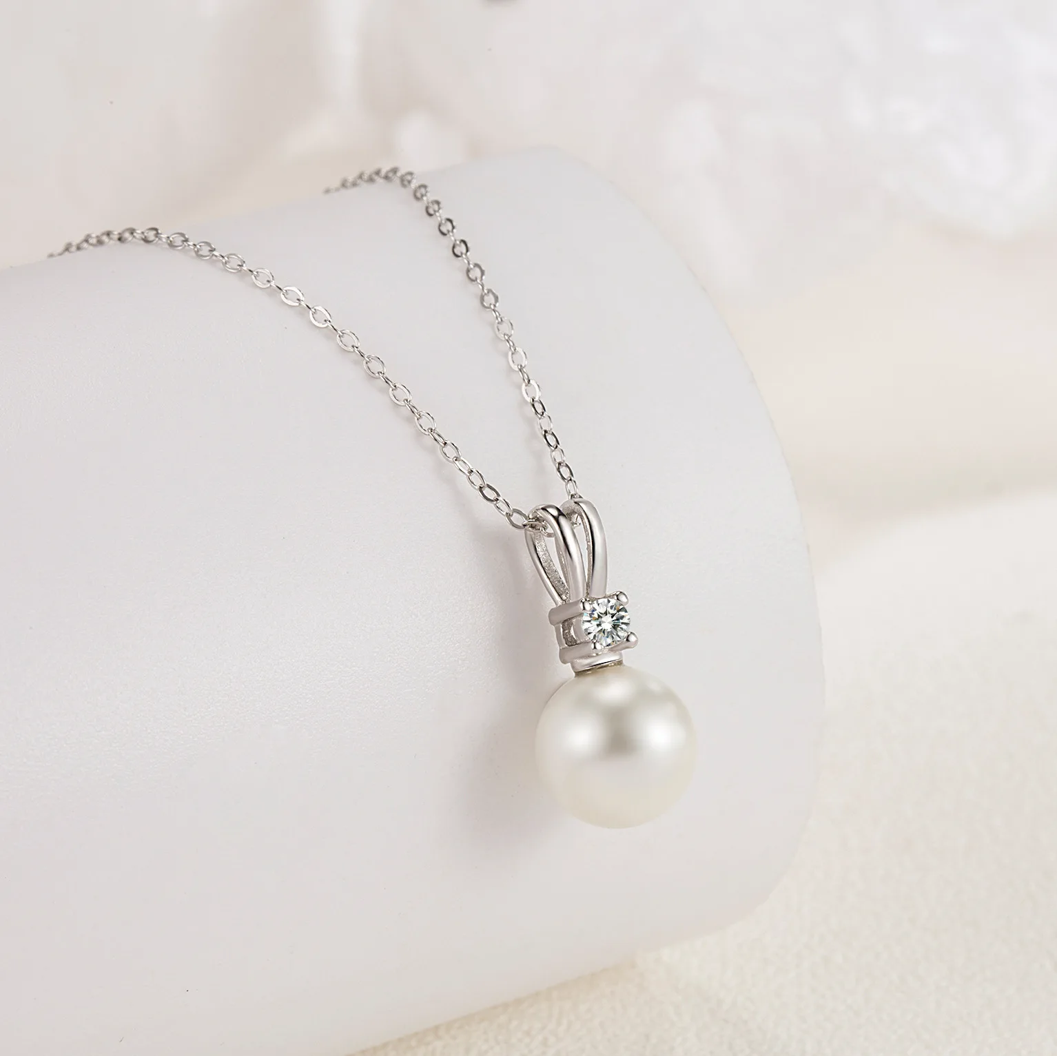 Fresh Water Pearl Pendant, 925 Sterling Silver Pendant, Fresh Pearl 8x8 Mm  Round Shape Gemstone Pendant, Silver Necklace , Handmade Pendant -  UK