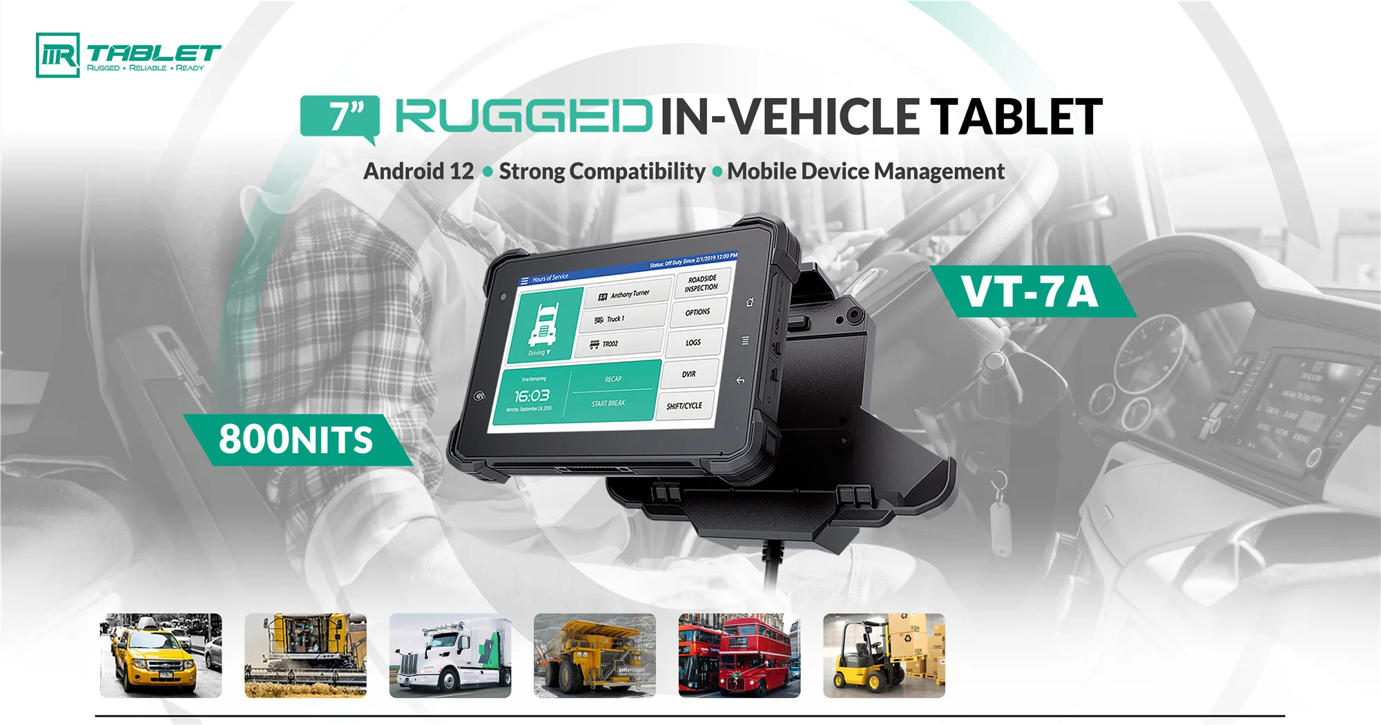 System 3 R Table 3rtable VT-7A Rugged Tablet - Waterproof, Shockproof, 4G LTE