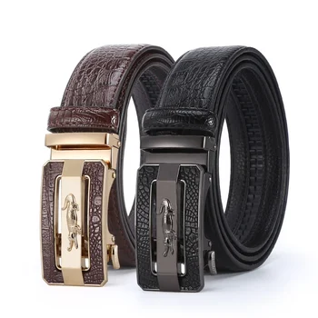 2021 Luxury Brand Men Buckle Belt Genuine Cow Leather Belt for Men Real Leather Belts Laser Logo