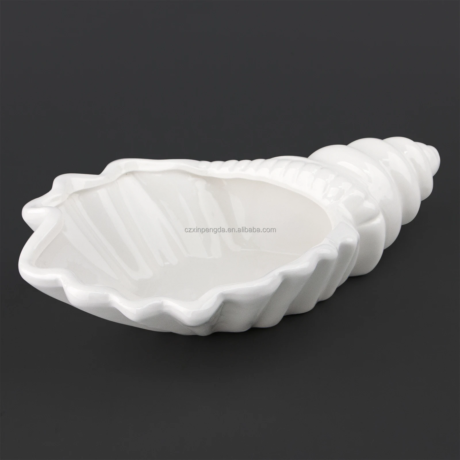 White Modern Bowl Sea Shell Conch Shell Bowl for Hotel Restaurant