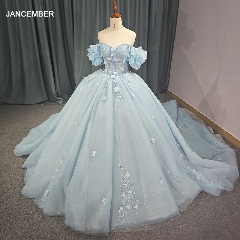 Wholesale Light ky Blue Quinceanera Dresses Ball Gown Off houlder 3D Rose Flowers Puffy weet 16 Dress Party Gowns Dy5729,1 Piece Wholesale Light ky Blue Quinceanera Dresses Ball Gown Off houlder 3D Rose Flowers Puffy weet 16 Dress Party Gowns Dy5729,1 Piece