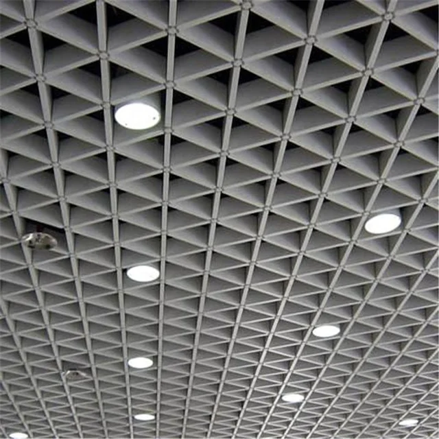 Artistic Decorative Open Cell Aluminum False Grid Ceiling Tile Powder Coated Metal Ceilings Design