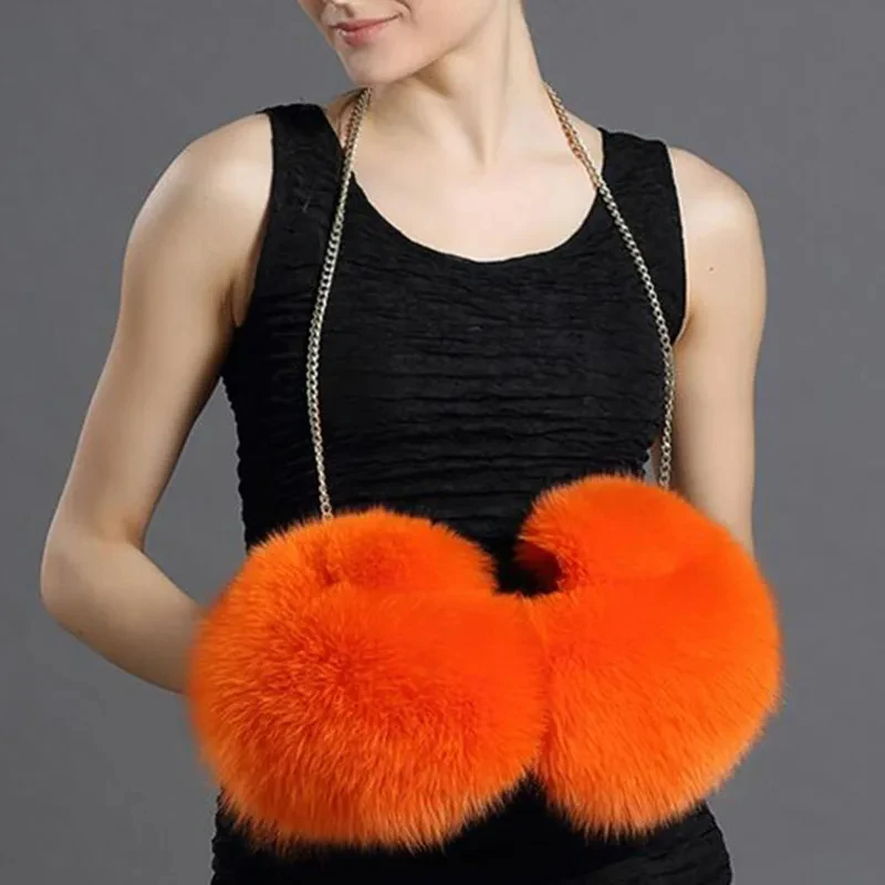 Женские перчатки из натурального Лисьего меха