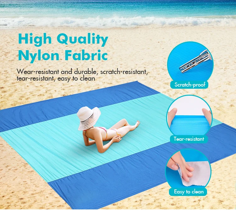 Kinggear Outdoor Beach Blanket Sand Proof Waterproof Sand Free Mat ...