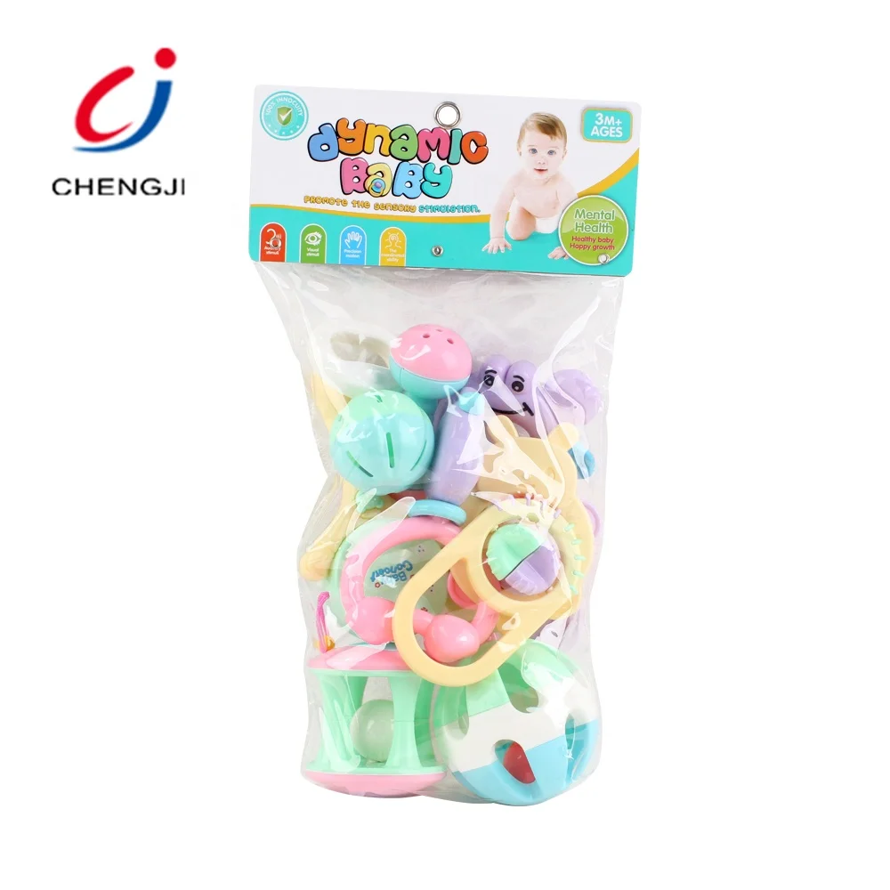 Экологичная пластиковая детская игрушка-погремушка, детская игрушка-колокольчик