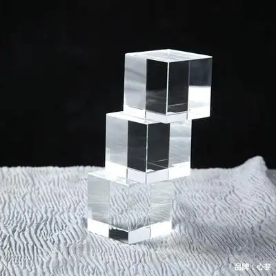 Pujiang Manufacture Supplier New Transparent K9 Crystal Glass Block Cube for 3d Laser Engraving Blank Crystal Ice Cubes