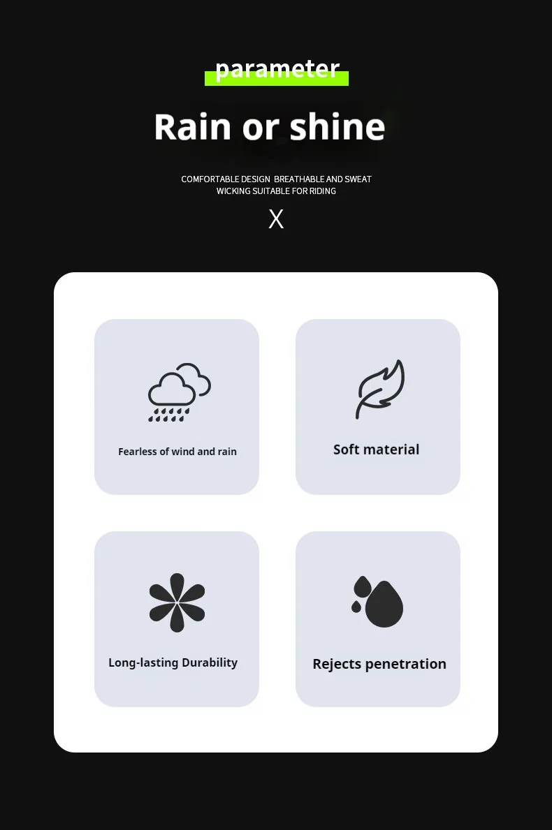 Men's Lightweight Reflective Raincoat Set Waterproof Windproof Portable for Motorcycle Golf Fishing Reusable Rainpants Included