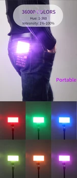 Portable 158RGB 10W Mini Makeup RGB LED Film Shooting On-camera Video Selfie Mobile Phone Fill Light for Camera detail image