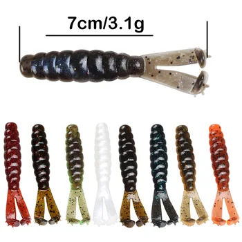 JOHNCOO New Arrival Fishing Lure Double Paddle Tail TPR Material Fishing Lure Shad Lure Swim Soft Bait Artificial Baits – Soft Lure – view 3