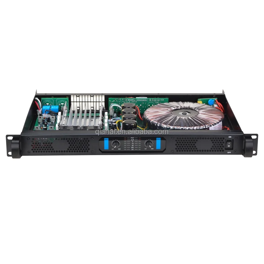 1U 2チャンネルアンプ、2ch×250Wステレオ8Ωプロフェッショナル