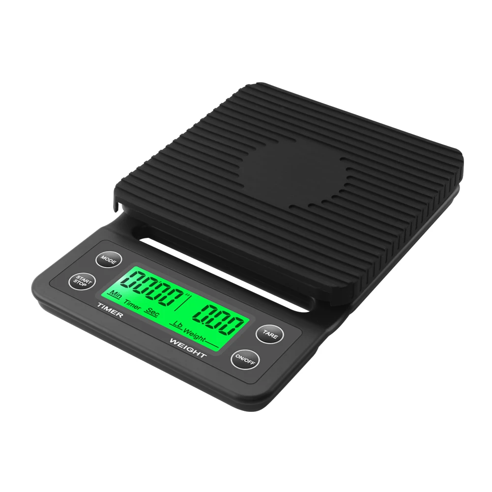 2kg/0.1g Portable Digital Kitchen Coffee Drip Scale LCD Display With Timer UP 