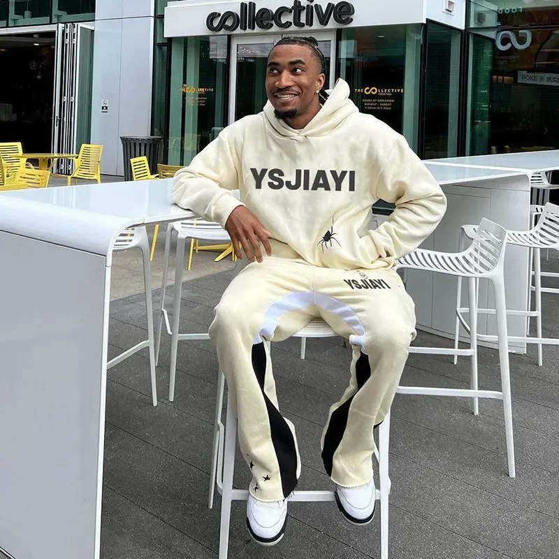 Custom Logo Men's Sweatsuit Set - Winter Two-Piece Tracksuits with