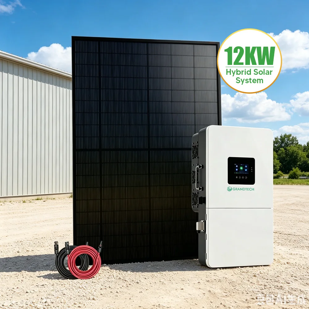 System cymysg haul ar gyfer defnydd cartref yn yr Unol Daleithiau: setiau llawn ffolenni haul 10000W, systemau pŵer haul ar weithdrefn/odd-weithdrefn 12kW, 12kVA