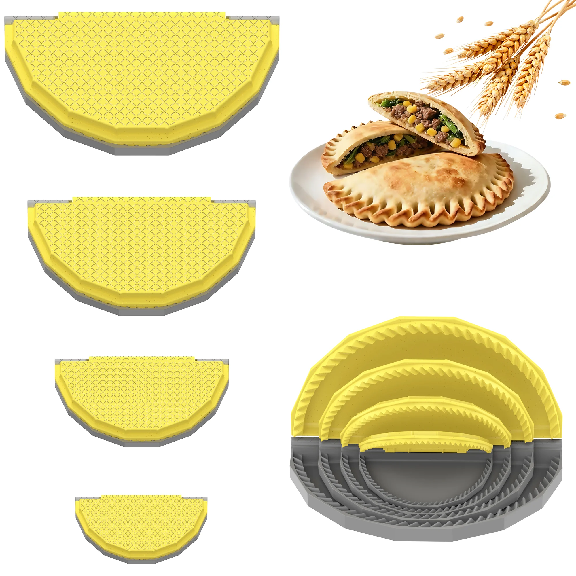 4-in-1 Tortilla Sealer Set for 4-10'' Pastries