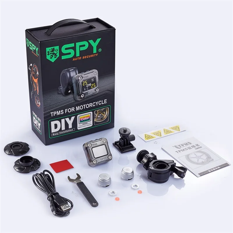SPY Waterproof Tire Pressure Monitoring System External Sensor Motorcycle Tpms for Motorcycle