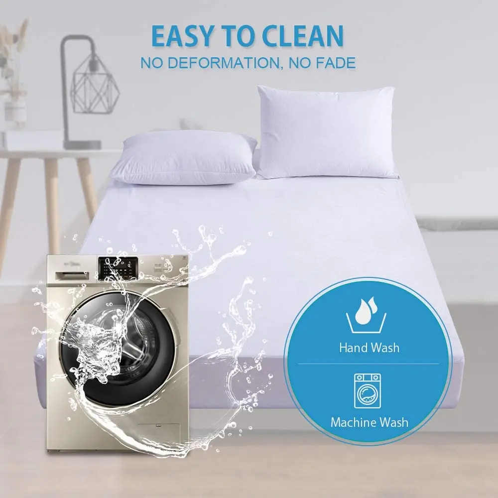 Single double size anti bug waterproof Polyester jersey bed sheet cover