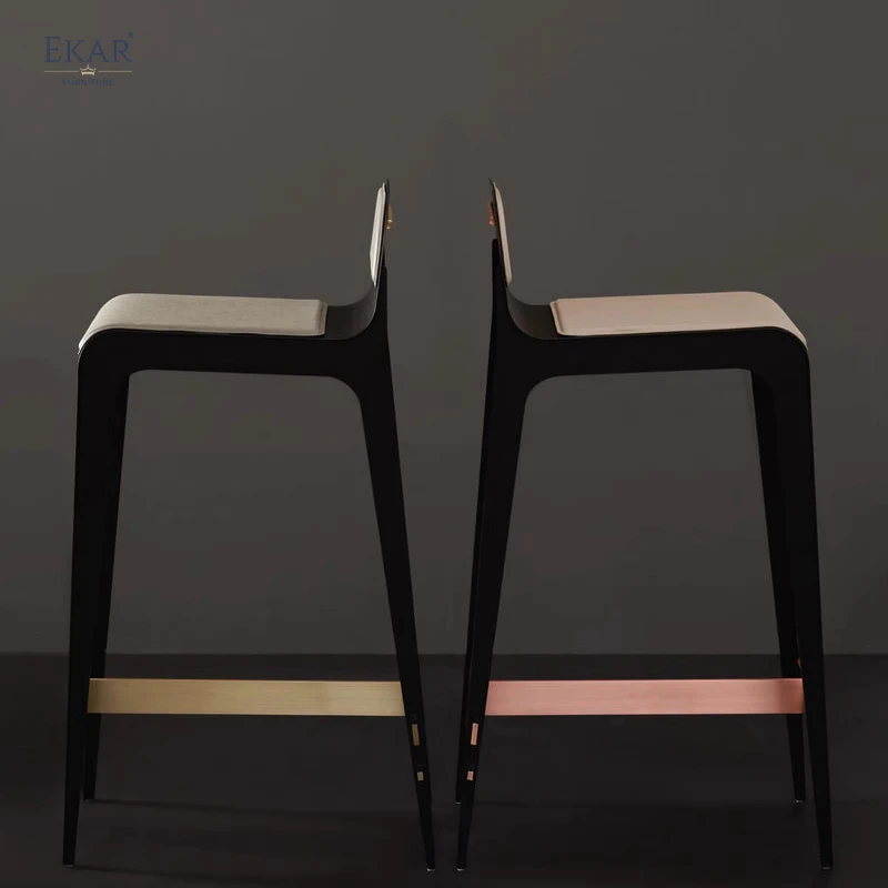 Stock Big Sale Modern genuine leather 304 stainless steel bar counter bar chair designer restaurant bar stools supplier