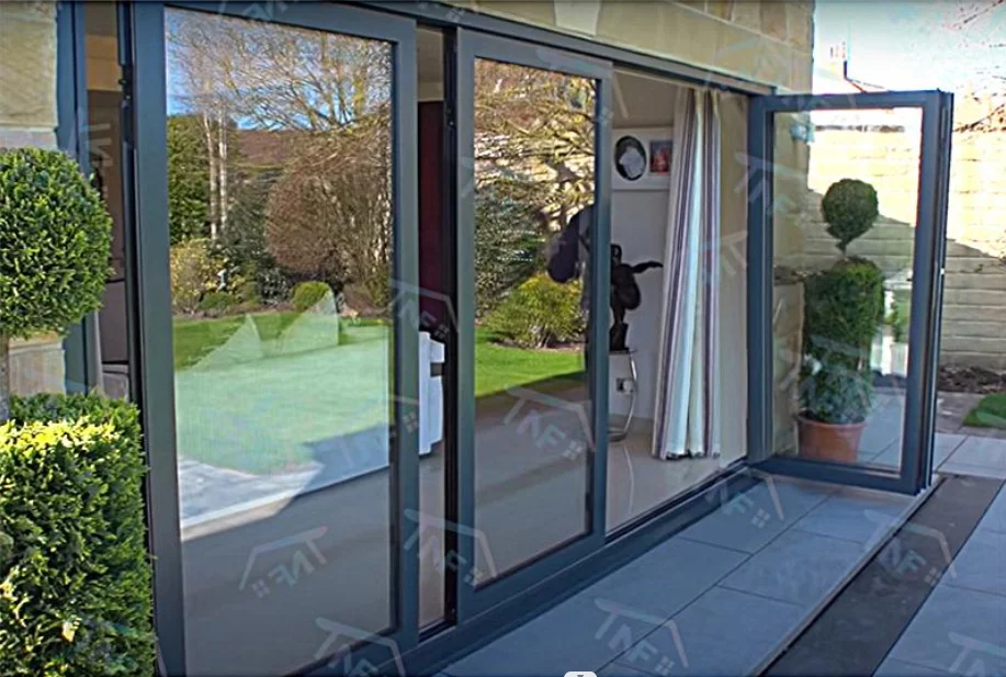Factory Customized Exterior Panoramic Patio Bifold Door Slide And Swing Door Cost Slide And