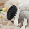 White&Black Edge-2.5cm, 50 Yards Per Roll