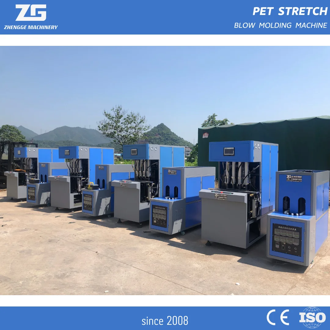 Plastic Mineral Water Bottle Making Machine Semi Automatic PET Bottle Blow Molding Machine with Double Cavity