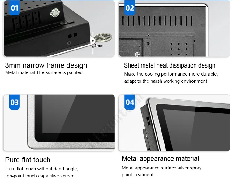 15''Android N2930/4GB LED Industrele POE Monitor Aluminium Volledige Verzegelde IP68 Waterdichte Computer Industrial Panel PC