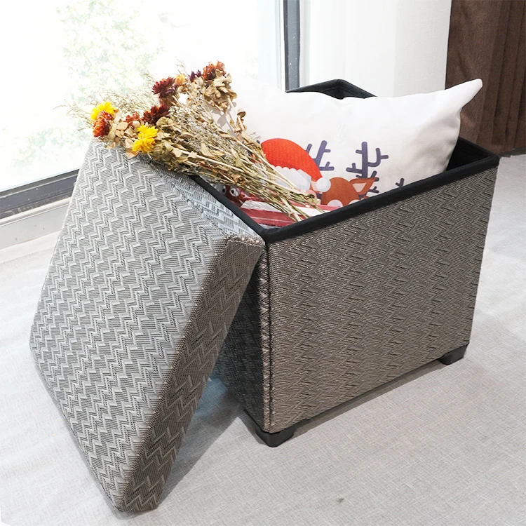 Manufacturer Custom Folding Storage Ottoman Folding Ottoman Stool