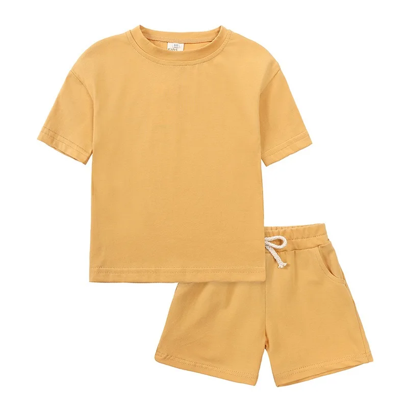 Conyson Cheap Shorts Toddler Kids Jogger Sets Cotton 2023 2 Piece ...