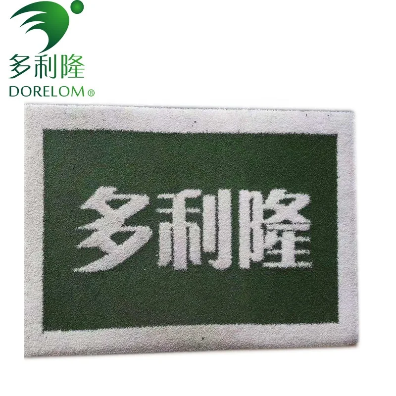 customized artificial grass turf logo mats