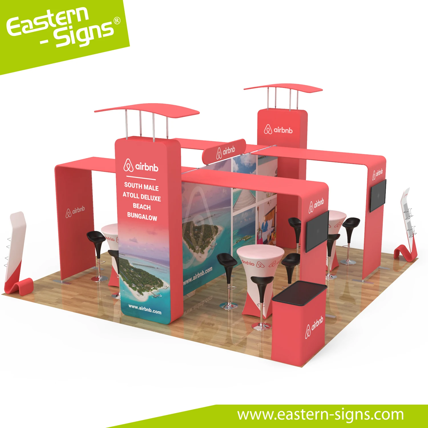 20 X 20 Aluminum Tension Fabric Shelf Display Tradeshow Portable ...
