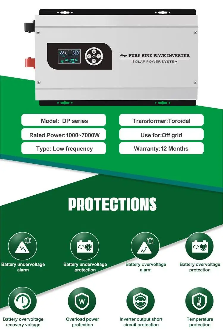 Toroidal Transformer Inverter Hybrid Inverter 5 Kva for Home Solar System