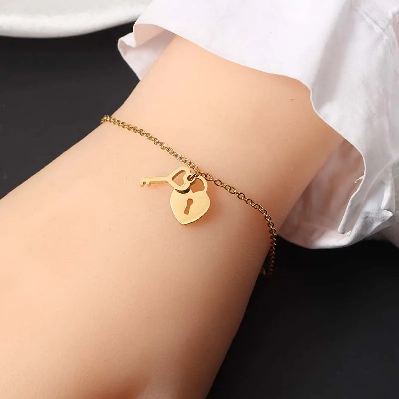 Lock And Key Charm Bracelet
