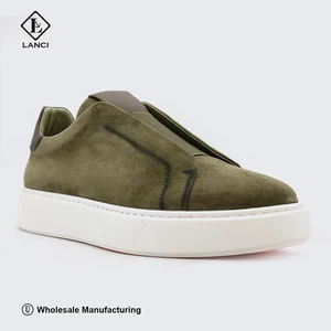 LANCI Luxury Chunky Suede Men's Sneakers for Wholesale Custom Design Suede Slip-on with Small Batch Production From Factory