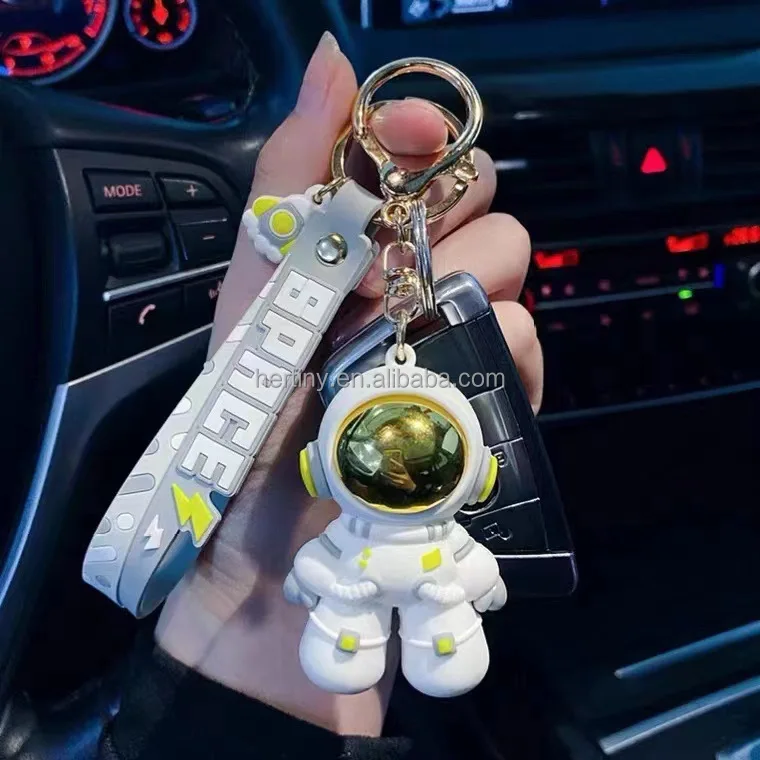 Astronaut Keychain - Cute Epoxy Space Suit Lightning Bear