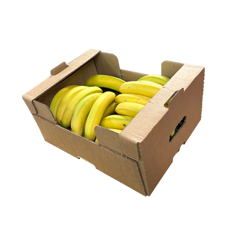 Custom Design Empty Cardboard Banana Carton Fruit Box for Agriculture Fruit Packaging Corrugated Board Square Recyclable Accept