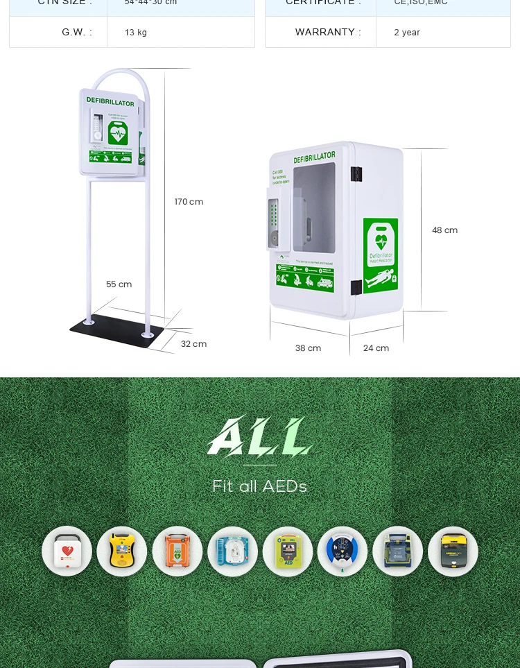 WAP-812-M3K WAP-Health metal aed difibrillator cabinet