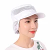 White double top fabric half mesh hairnet