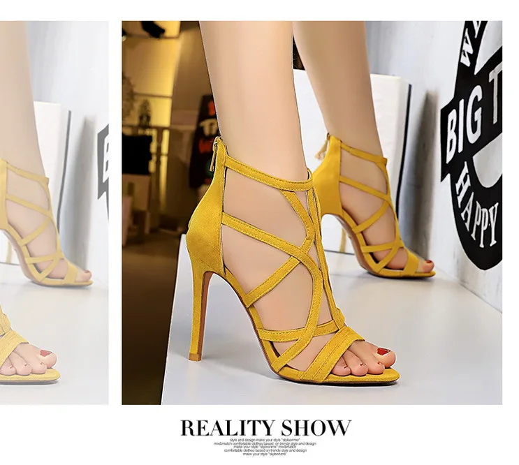 Gold Line Détail Daim bloc 5 cm talons hauts sandale orange Gold Line Détail Daim bloc 5 cm talons hauts sandale orange